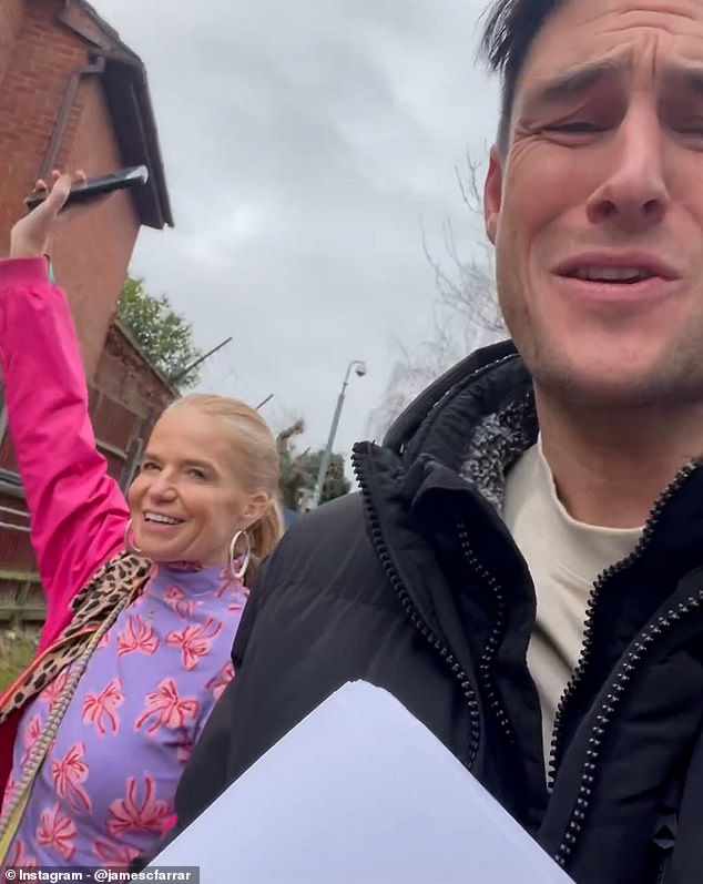 James Ferrar shared a video on Instagram on Thursday of him, Patsy and Shona happily singing Whitney Houston's It's Not Right But It's OK, all in full costume