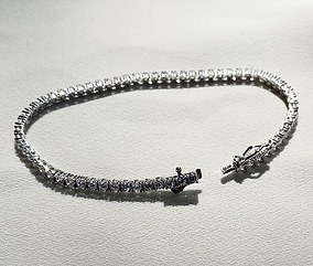 Carat London Francine white gold plated tennis bracelet totaling 3 carats - £269 (lab grown)