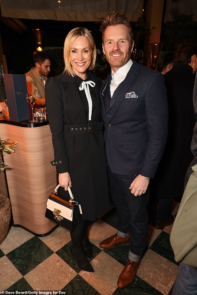 At another Burns Night party across town in Mayfair's Dovetale, Jenni Falconer and her husband James Midgley were in attendance.