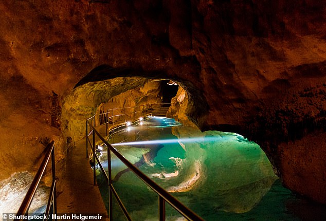 Visitors can go underground to witness crystal clear turquoise lakes formed by centuries of erosion and explore the ancient passageways that are sometimes lit in rainbow colors