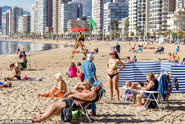 Sun worshipers are taking off their skivvies to soak up the sun during the warmest January on record