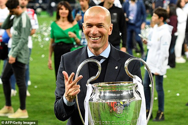 Zidane won the Champions League three times when he was manager of Real Madrid