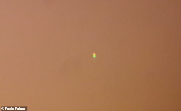 Photographer Paolo Palma takes this photo of Venus radiating green light in the sky above Rome in 2018