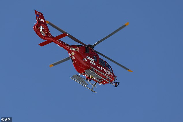 Medics removed Shiffrin from the course in a helicopter after he briefly lay in the snow