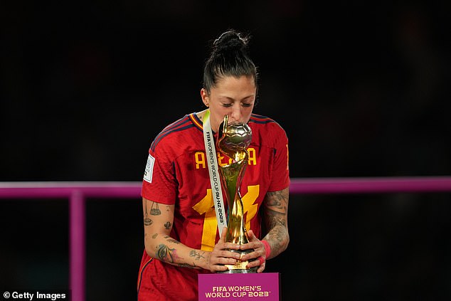 Hermoso celebrates winning the 2023 FIFA Women's World Cup after Spain emerged victorious