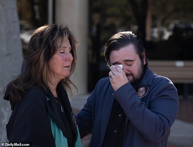 Outside the courthouse in Ventura, Chad O'Melia's brother cried for his loved one