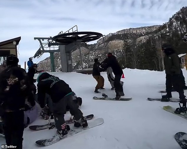 Tension reportedly escalated when a group of teenagers continuously cut a 'single' lift line, intended for solo riders to move faster