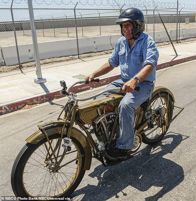 Leno was seriously injured after crashing a vintage motorcycle on January 17, just two months after suffering severe burns when a motorcycle exploded in his face