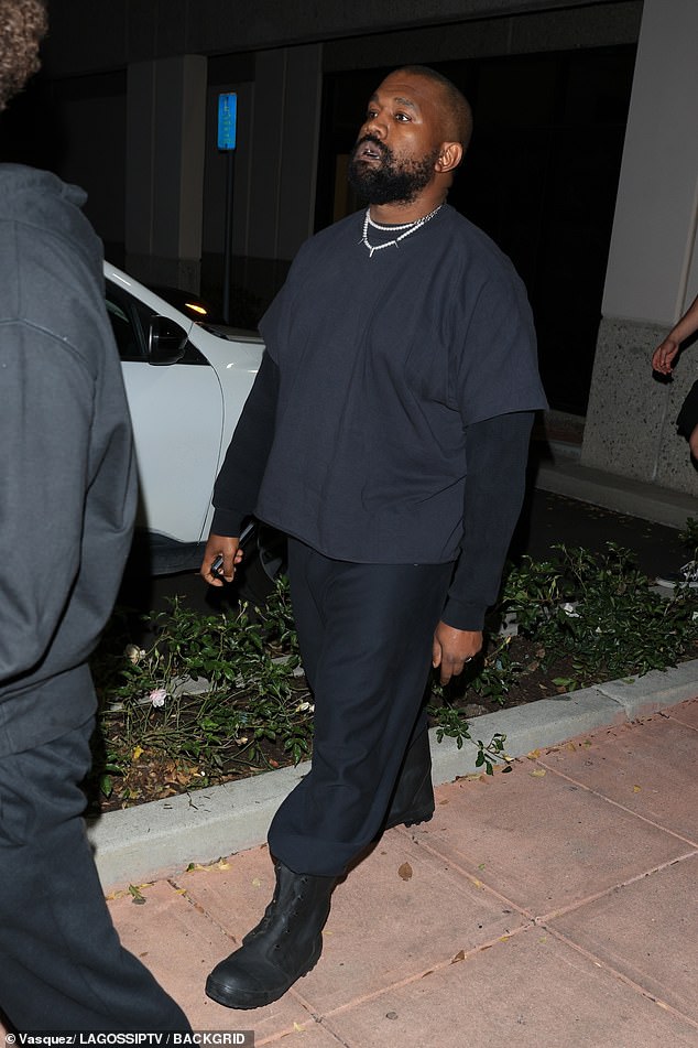 Later, West was seen leaving the event alone