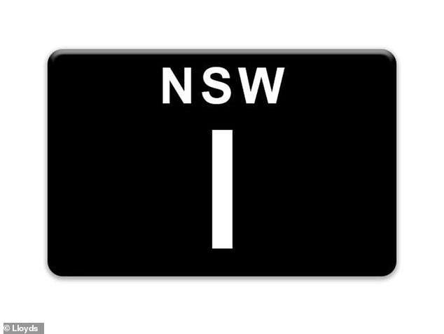 The Q1 plate was also sold alongside the very first issued Australian license plate, NSW 1 (pictured), which sold for a whopping $11.505 million