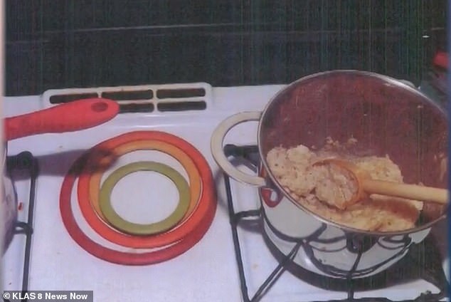 Cooked food was also seen on the stove by officials