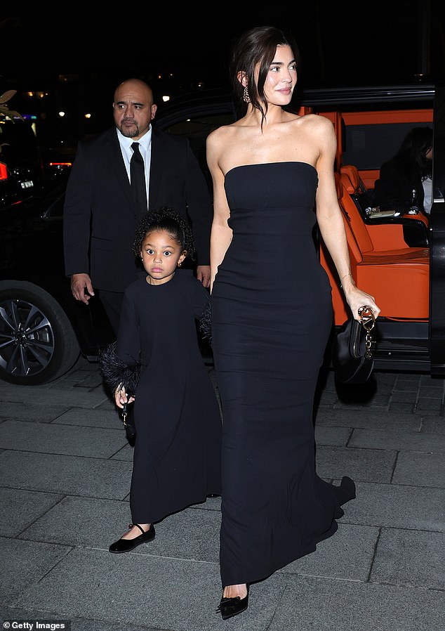 The Kardashians star also appeared at the Valentino fashion show and was later joined by her daughter Stormi to an afterparty for the luxury brand