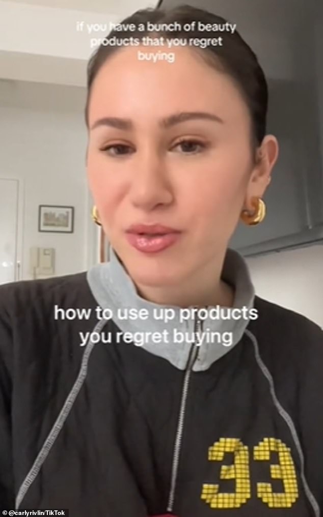 The beauty guru explained how to reuse and use products like shampoo, conditioner and facial lotions