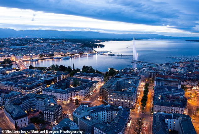 It is not customary to tip in Switzerland, where service charges are included in prices in most places under federal law.  The photo shows the capital Geneva