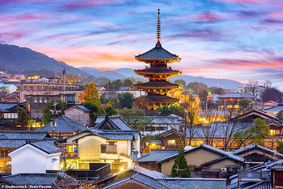 Kyoto (fourth), was praised for its Buddhist temples, Zen gardens and authentic food often 'cooked right in front of your eyes'