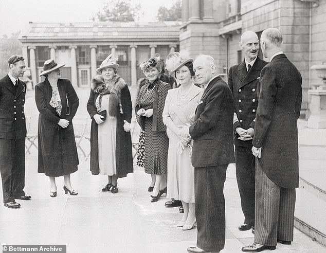 King George VI will now receive members of the royal families and the heads of the Allied governments in London at Buckingham Palace