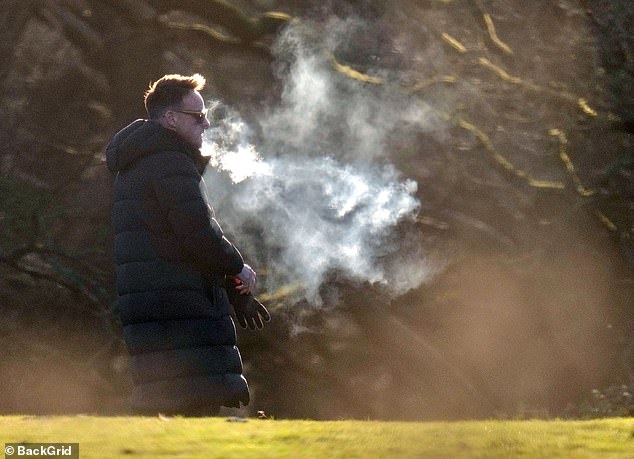 He was caught smoking his vape.  This week the presenter filmed BGT auditions at the London Palladium