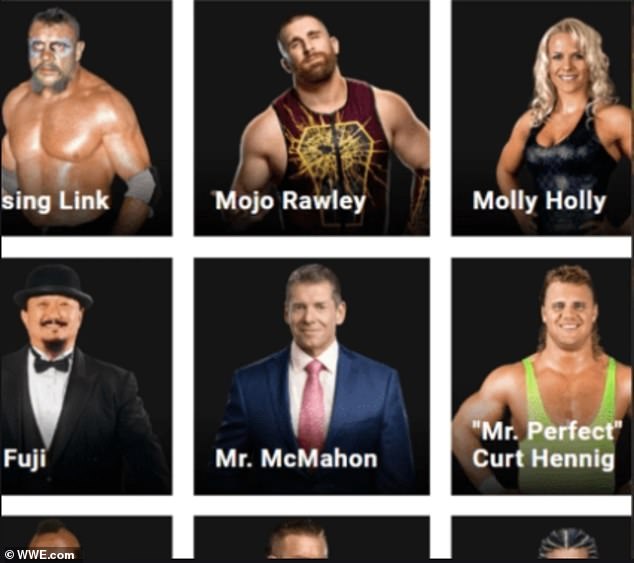 'Mr.  McMahon' no longer appears on the WWE website's extensive list of 'superstars'