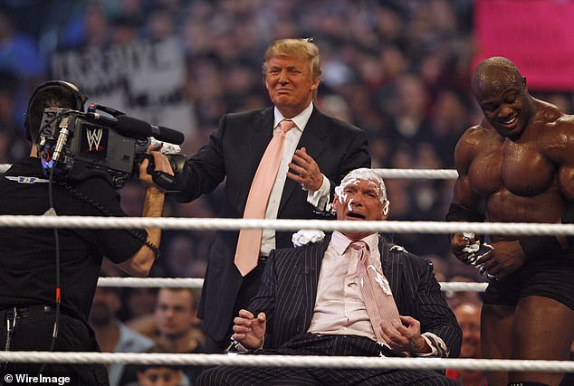 Vince McMahon was shaved by businessman Donald Trump in April 2007