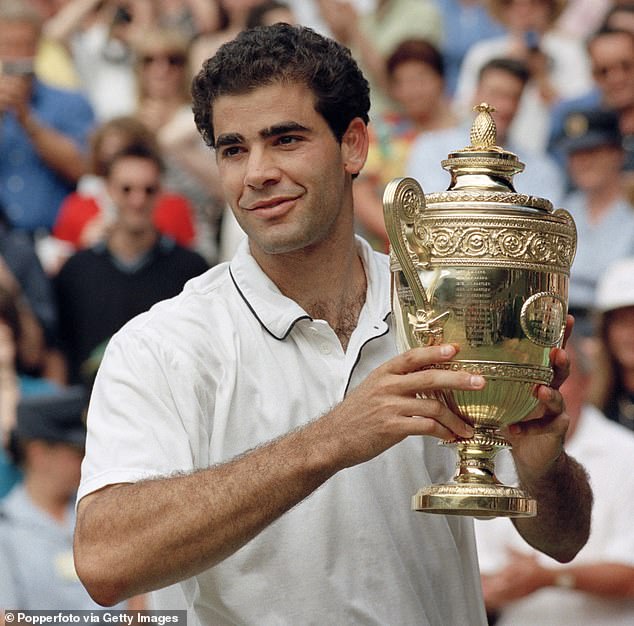 Sampras won Wimbledon seven times, but looks very different after hanging up his racket