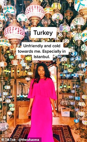 She said she felt people in Turkey were 