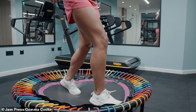 'When I was on the mini trampoline I noticed that when I bounced at night I would have a little accident there,' says Gemma, who runs The Bounce Fit Method rebounding fitness classes in Bristol.