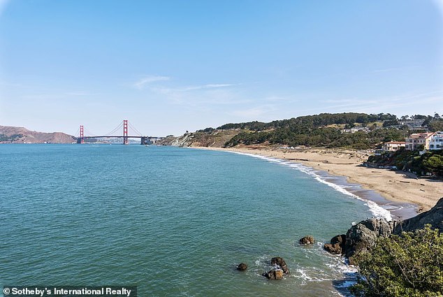 The home's location alone should help sell it with unobstructed views of the famous Golden Gate Bridge, the Marin Headlands, Baker Beach and the Pacific Ocean