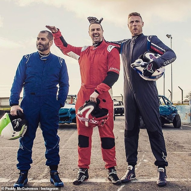 Late last year their former bosses at the BBC announced that Top Gear, which made the trio superstars, was being axed in the wake of a horrific crash involving presenter Andrew Flintoff (R), pictured with co-presenters Paddy McGuinness (middle) and Chris Harris (L)