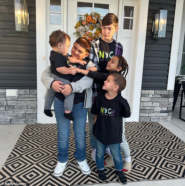 Kailyn's twins join her son Rio, 14 months, who she also shares with Scott¿ Creed, three and a half;  and Lux, six and a half - both of whom she shares with ex Chris Lopez - 10-year-old son Lincoln - who she shares with ex Javi Marroquin - and son Isaac, 14, who she has with her ex Jo Riviera