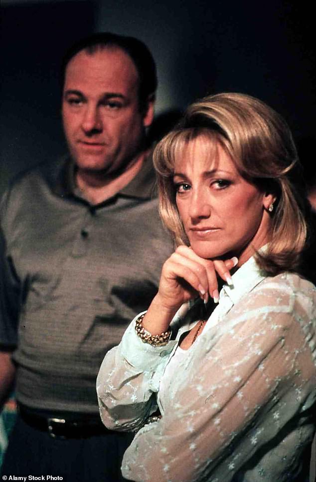 Tony Soprano played by James Gandolfini and his on-screen wife Carmella, played by Edie Falco