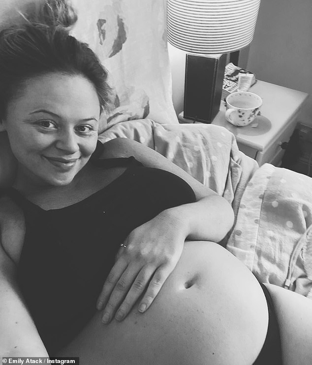 It comes after Emily revealed last month she was pregnant and is 'over the moon' to become a mother in the new year