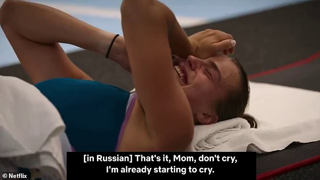 The world number 2 broke down in tears as she and her mother spoke about her father after winning the 2023 Australian Open (pictured)