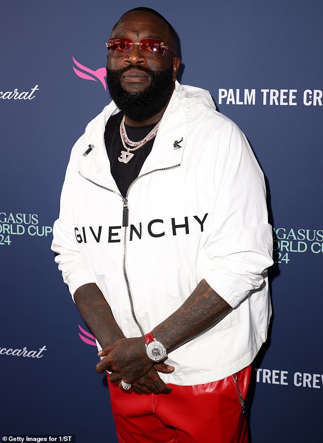Also in attendance at the annual event was rapper Rick Ross, who was seen wearing a Givenchy hoodie over a black T-shirt
