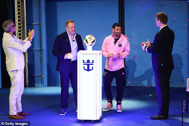 Lionel Messi will take part in the naming ceremony of the 'Icon of the Seas' in Miami on Tuesday