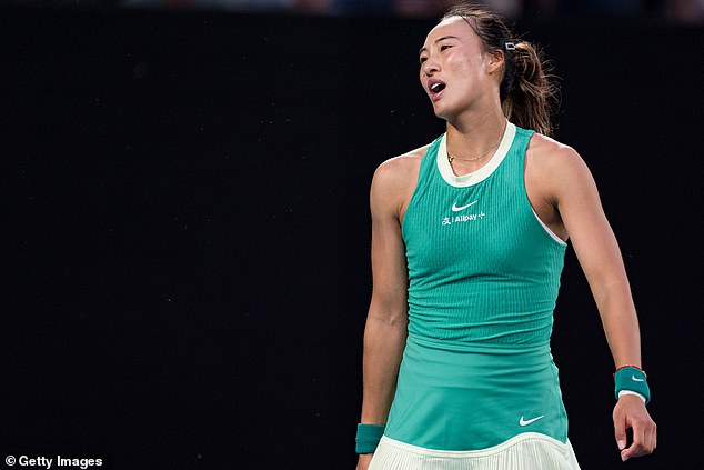 TV viewers couldn't see Zheng endure her lonely aftermath of the match as the broadcast switched to Sabalenka's overjoyed celebrations and replays of crucial parts of the match.