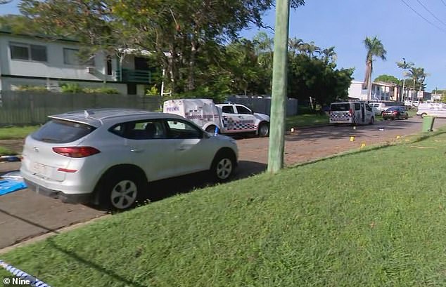 Officers claim man 'went towards police' while holding a knife, before officers shot him (photo, police on scene)