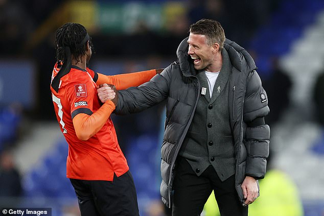 Rob Edwards (right) said he hoped the win could give his side a 'feel-good factor' going into next week's Premier League match against Brighton