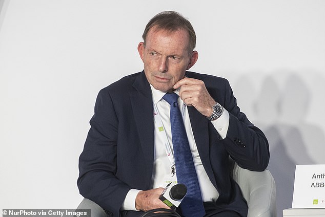 Mr Turnbull joked that Tony Abbott (pictured) used the word 'f***' so often that he was 'a skilled orator when it came to using it'.