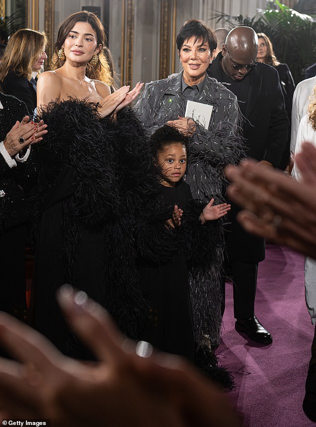 Kris appeared to have a great time in Paris, making a stylish appearance at the Valentino show with her partner Corey Gamble, daughter Kylie Jenner and granddaughter Stormi