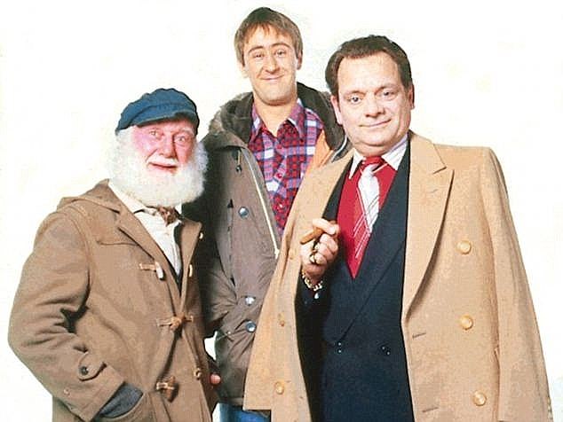 The Only Fools And Horses icon has become the breakout star of the new Frasier show, and it's not just the fans he's impressing (pictured alongside Only Fools And Horses stars Buster Merryfield (L) and David Jason (R) )