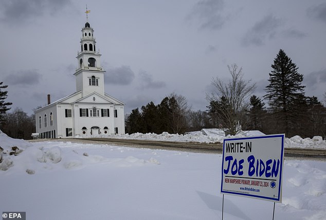 Travel problems may loom on the horizon as the NWS warns of a messy Monday afternoon commute (Photo: A New Hampshire polling place was the snowy headline of the primaries)