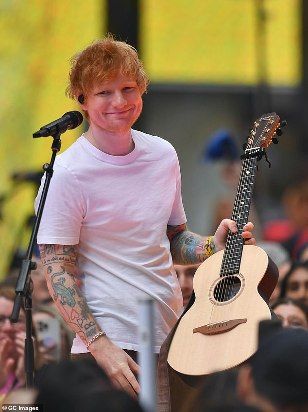 Ed quickly recovered and flashed the understage cameraman a smile as he began strumming his guitar for the audience waiting for his performance