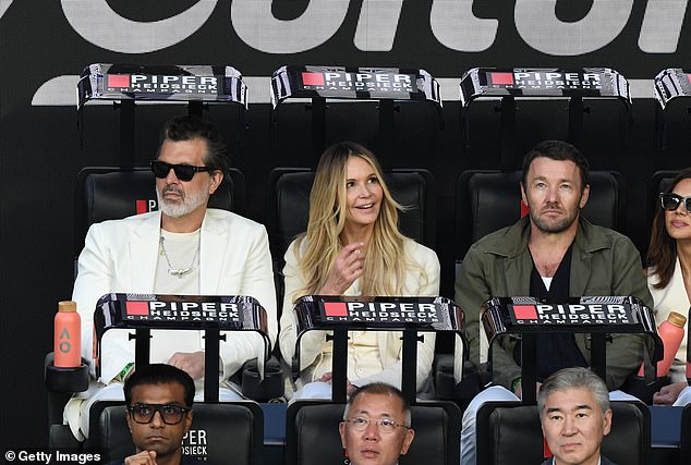 Edgerton was spotted in the crowd alongside Elle Macpherson and her boyfriend Doyle Bramhall