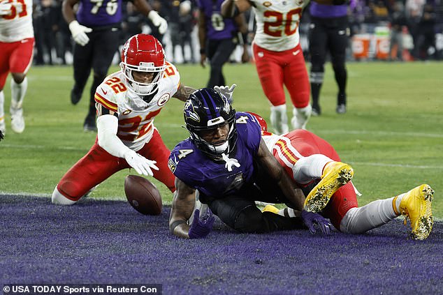 Ravens wide receiver Zay Flowers made a critical fumble while trying to dive for a TD