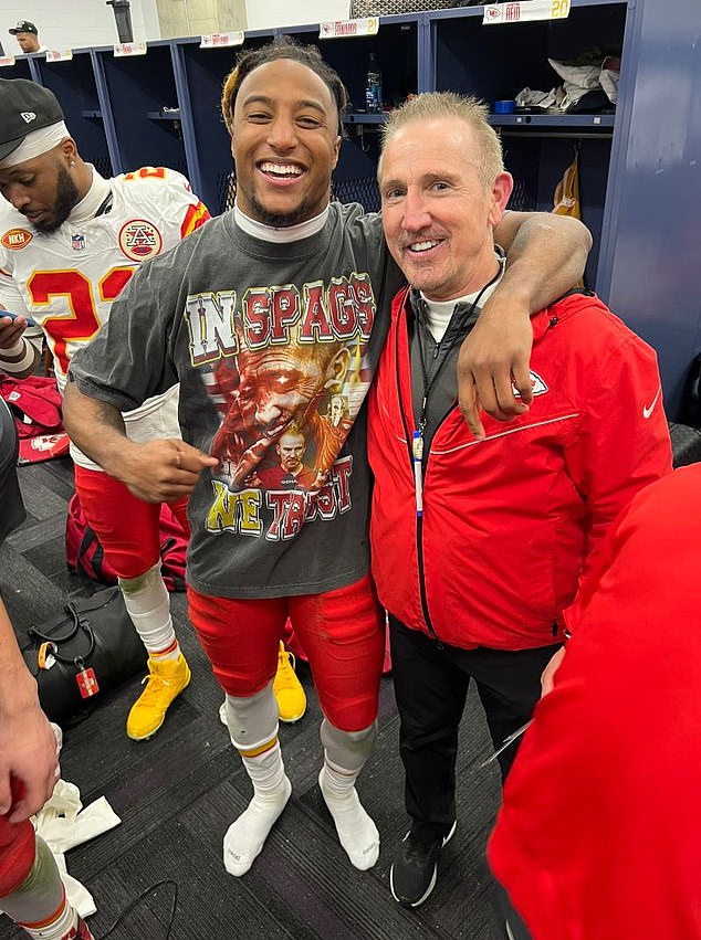 Justin Reid celebrated with an unsung Chiefs hero in defensive coordinator Steve Spagnuolo