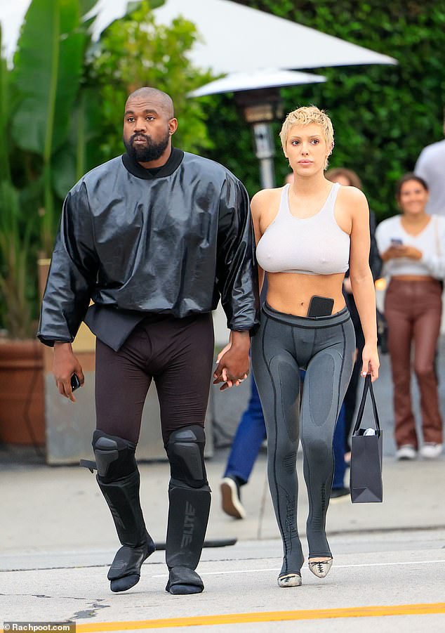 Kanye's decision to style Bianca in such revealing attire has raised many eyebrows after he previously criticized his ex-wife Kim Kardashian for being 'overly sexualised'.