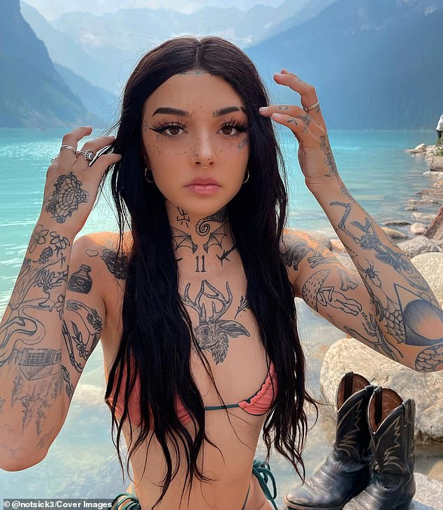 In addition to spending her time in the tattoo parlor, the 24-year-old can also be found on OnlyFans