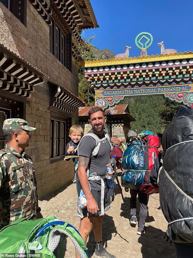 Ross and Carter Dallas in Sagarmatha National Park, Nepal