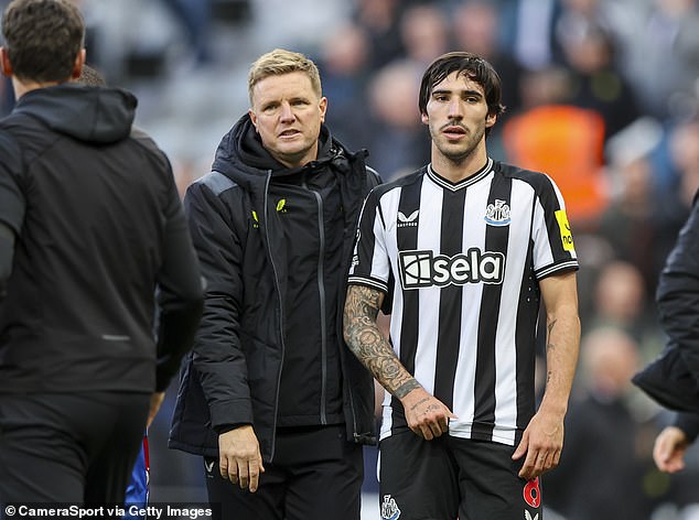 Eddie Howe is looking for reinforcement in midfield following Sandro Tonali's football ban