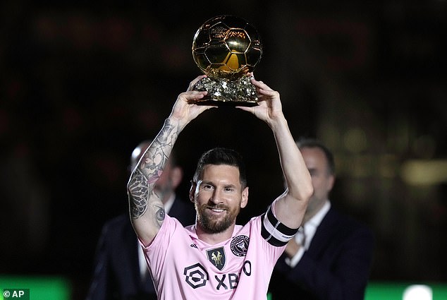 Messi, who also won the 2023 Ballon d'Or, won FIFA's The Best award for the third time